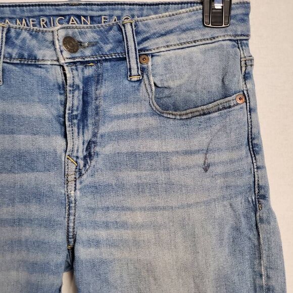 American Eagle Men’s Ne(x)t Level Flex Skinny Jeans 30x32 Gray Stretch Denim - Picture 3 of 9